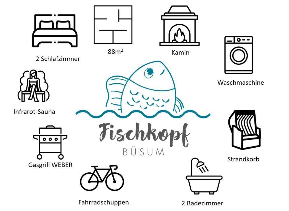 Ferienhaus Fischkopf Büsum Esterno foto